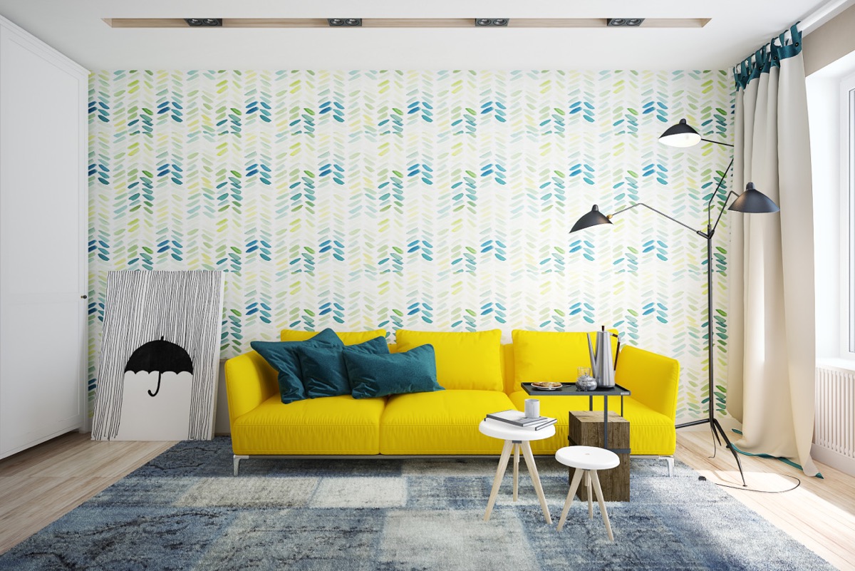 Blue and yellow interior ideas 