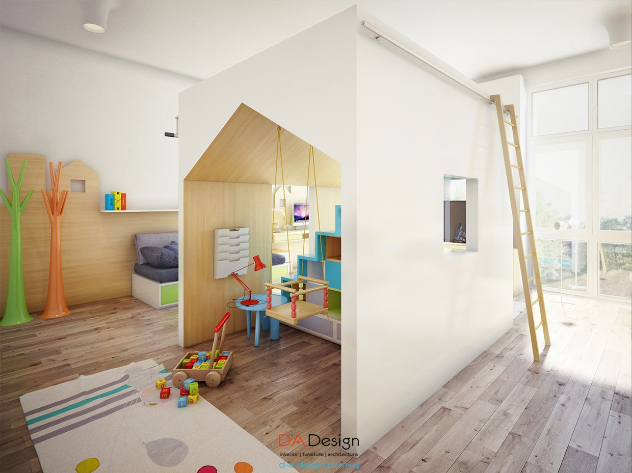 Playful kids room with lots of fun space and cute accents ...