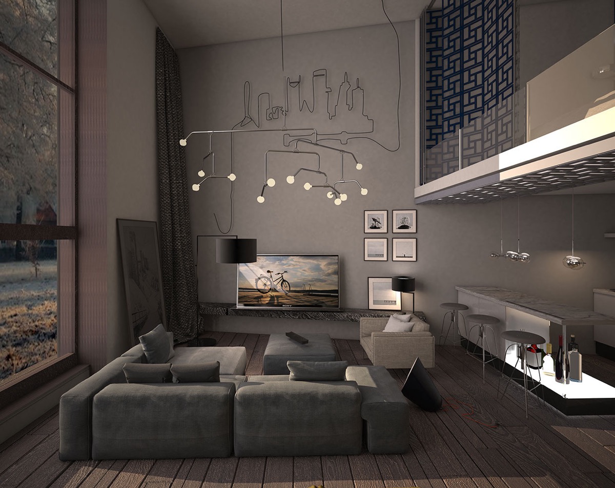 dark living room design ideas