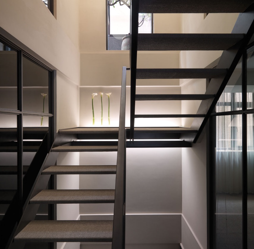 Black modern staircase