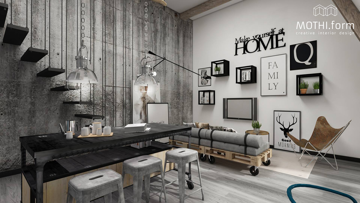 2 Industrial Apartment Interior Design That Will Inspiring You