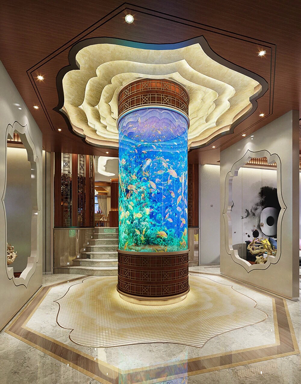 Minimalist Aquarium Interior Design for Living room