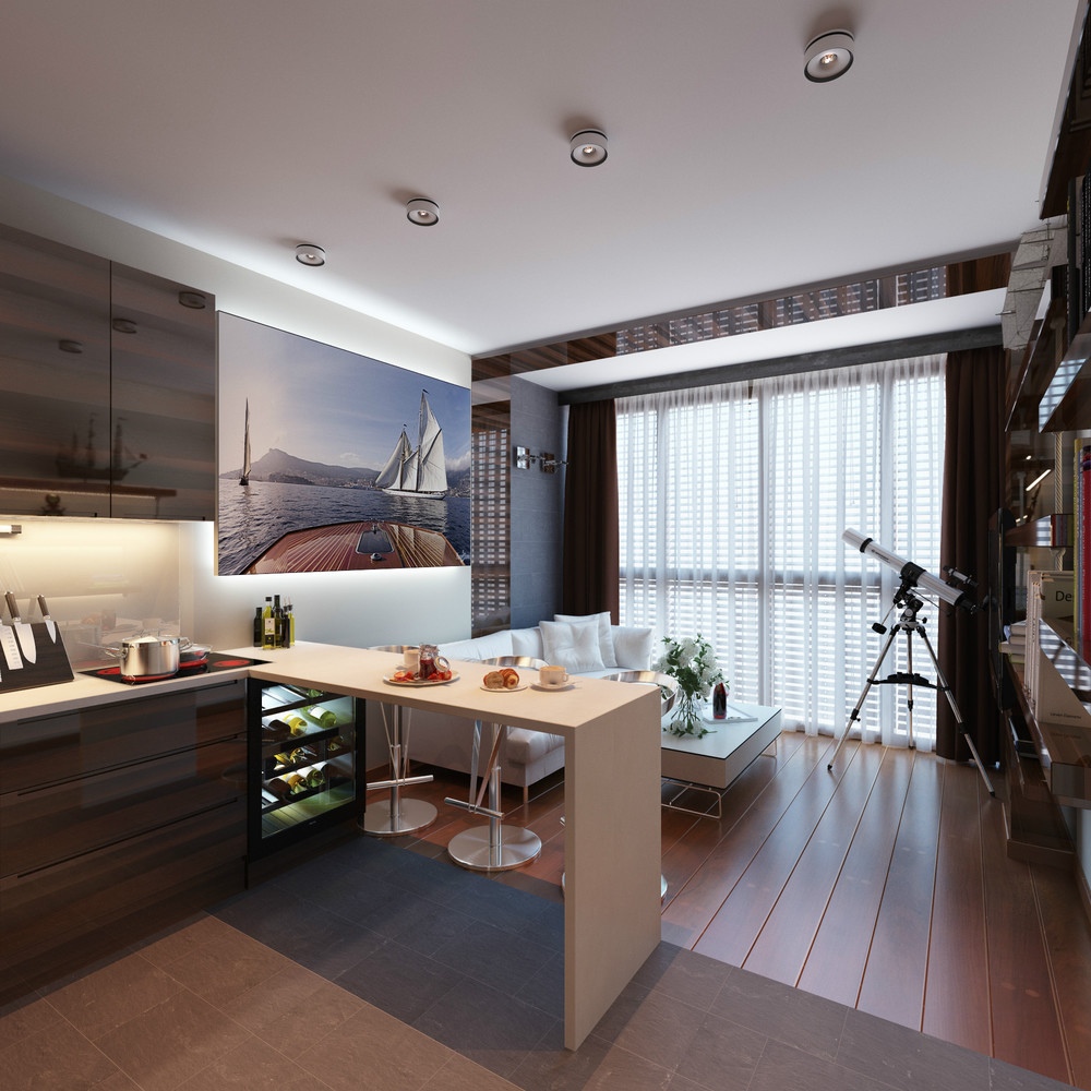 Studio Apartment Design Ideas Studio Apartment Design With Industrial 