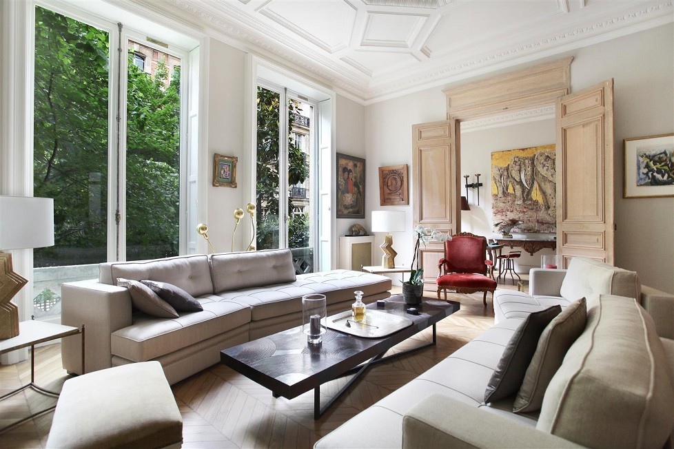 modern french design living room