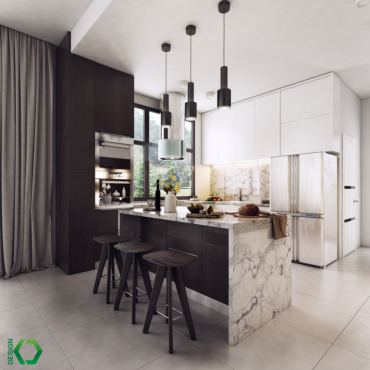 trendy kitchen apartment design