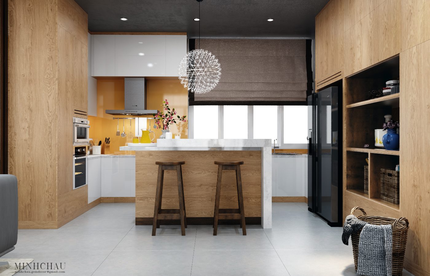 wood modern kitchen design