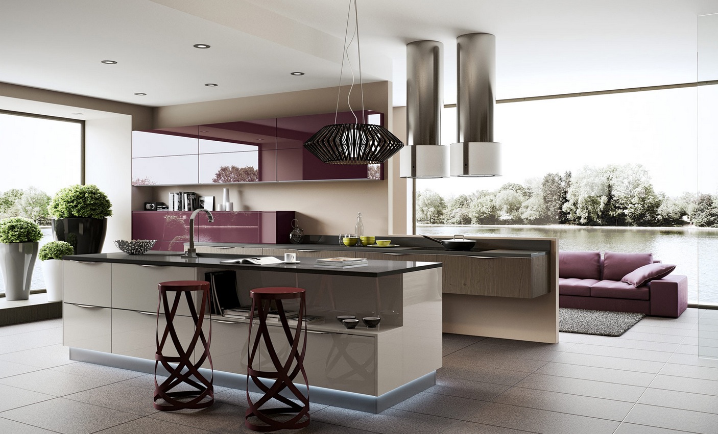 Suitable To Apply Modern Kitchen Designs Combined With Contemporary