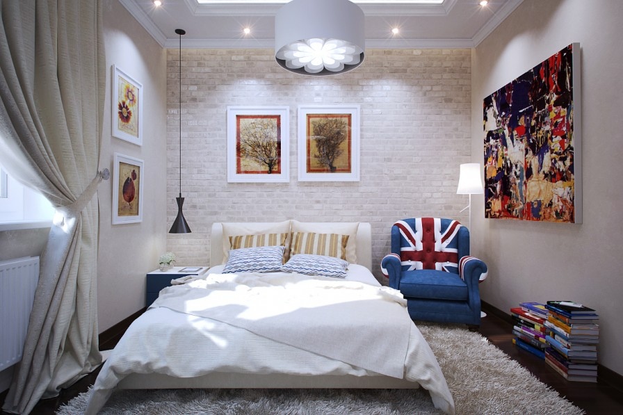 brick wall texture bedroom