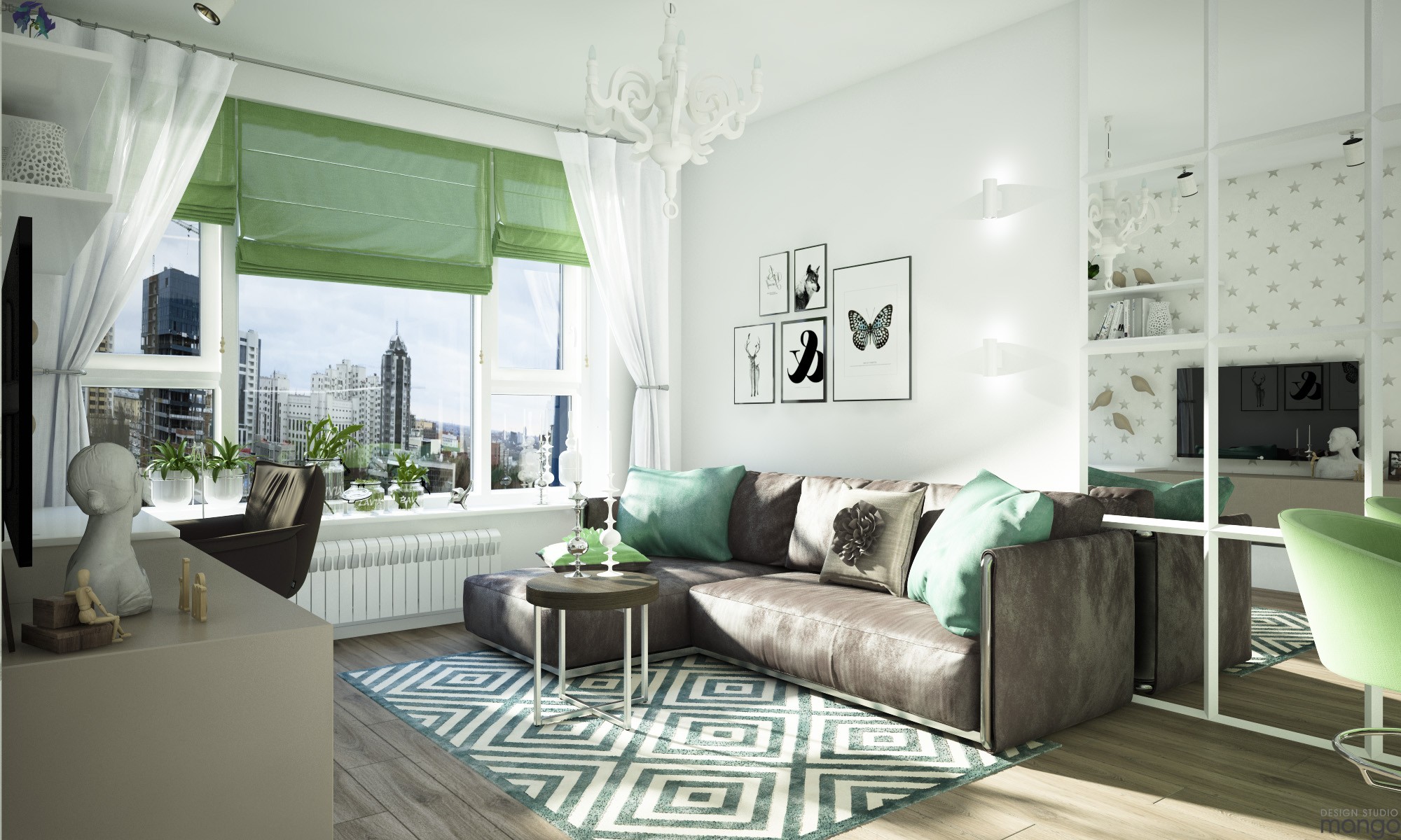Gorgeous Studio Apartment Design With Beautiful and Perfect Decorating Ideas  - RooHome