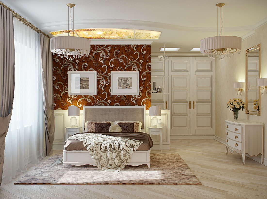 white elegant bedroom design idea