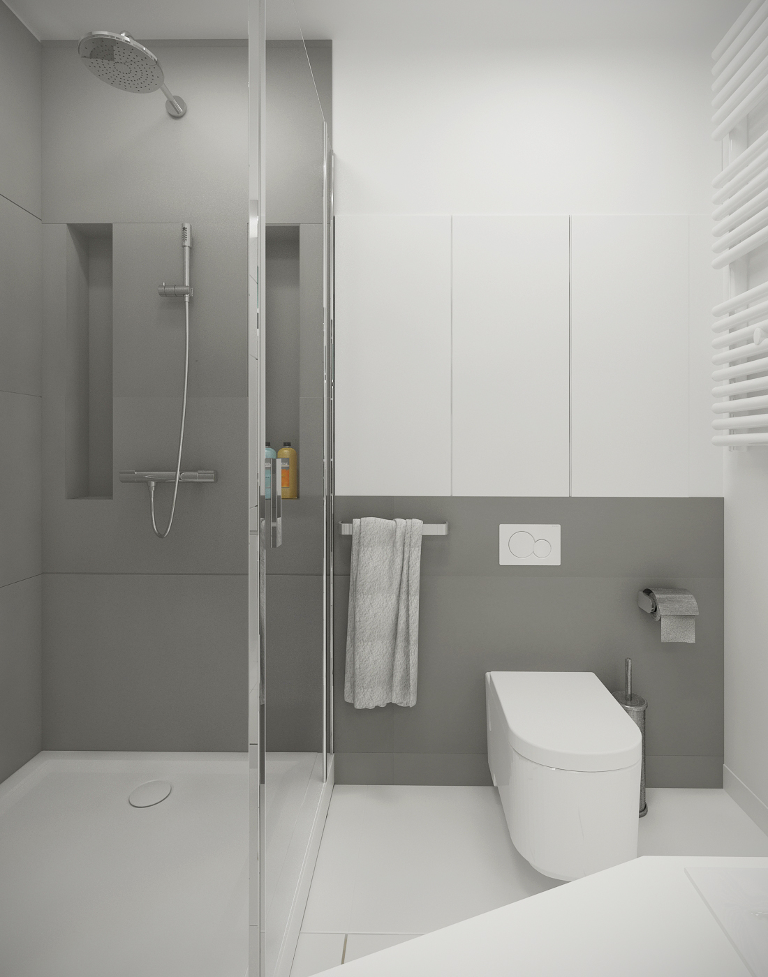 simple gray bathroom decor