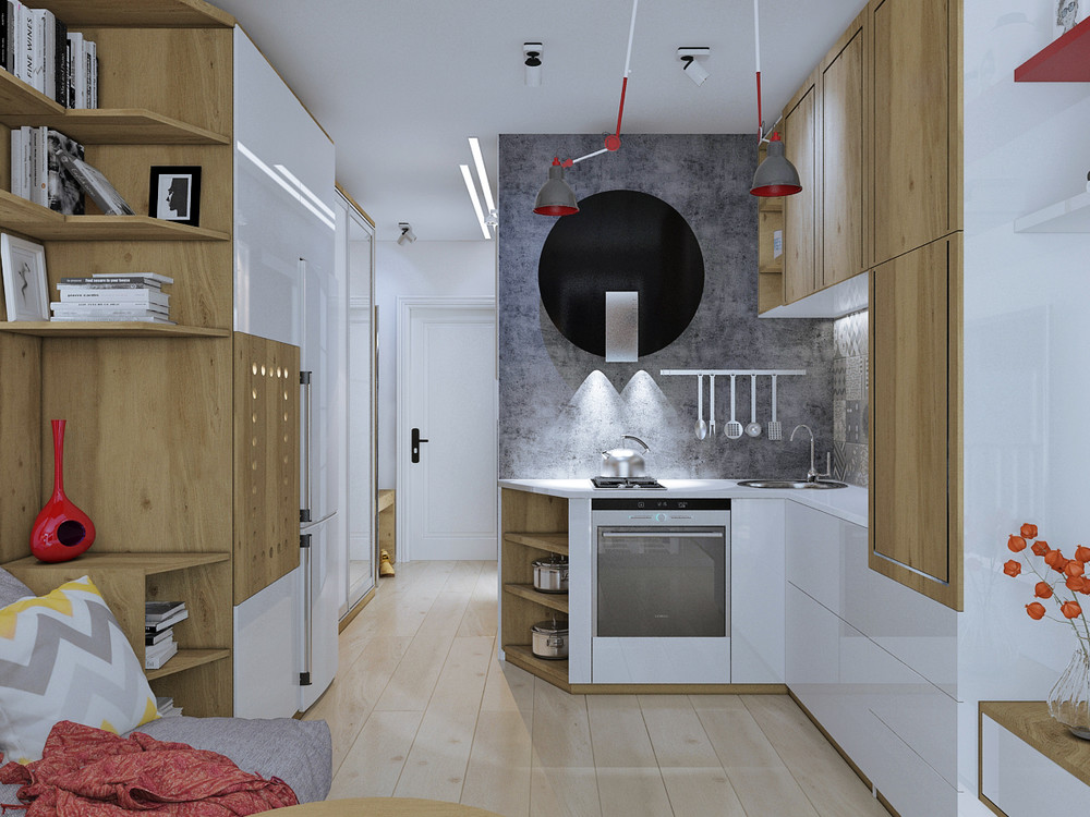 gray backsplash kitchen design