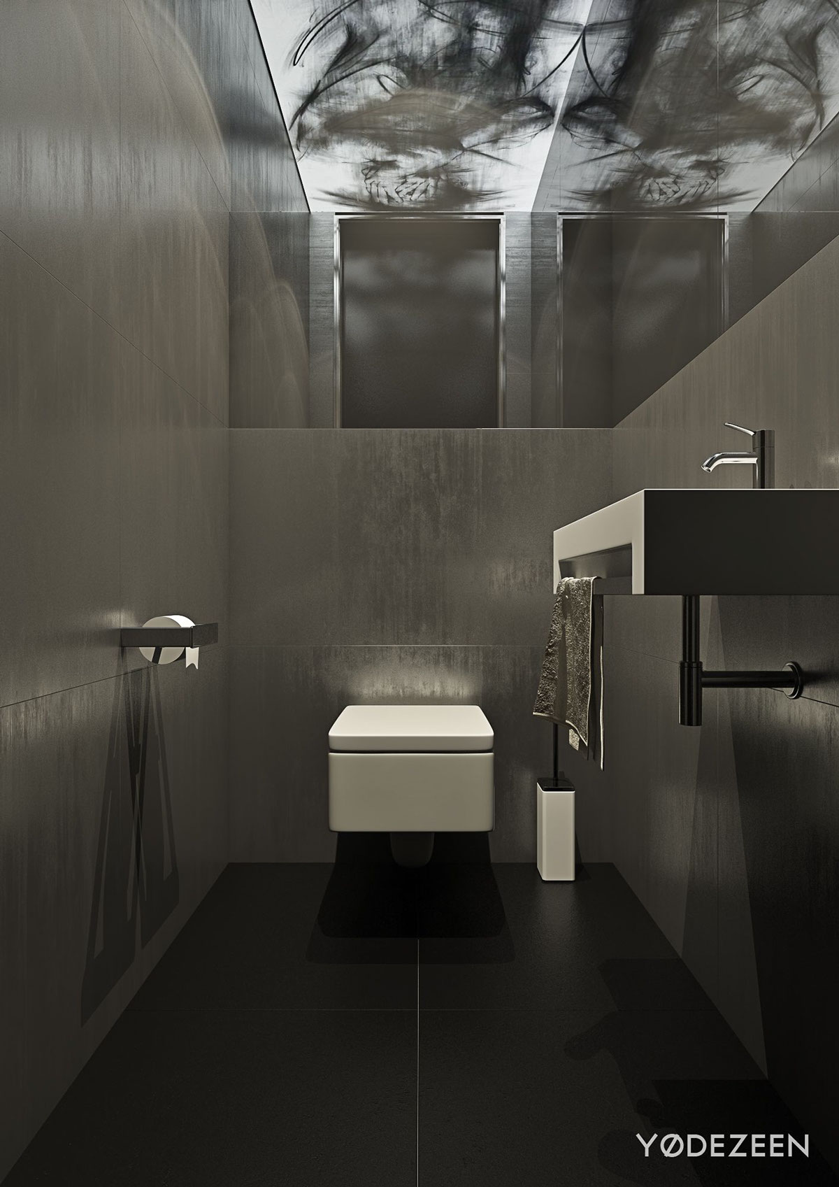 gray modern bathroom design