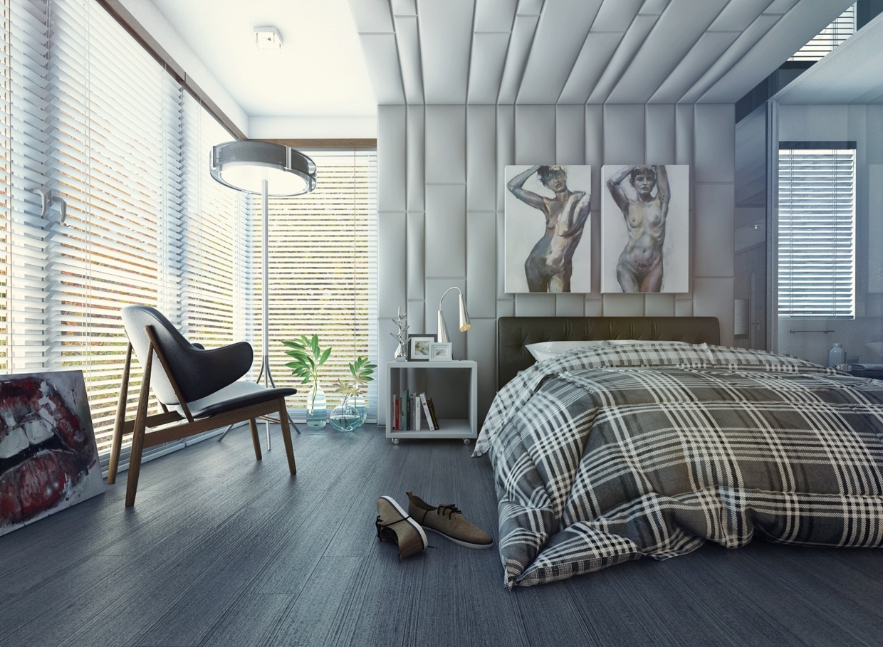 A variety of gorgeous bedroom designs with trendy wooden style ...