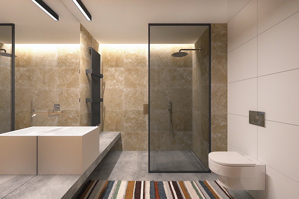 marble modern bathroo materials