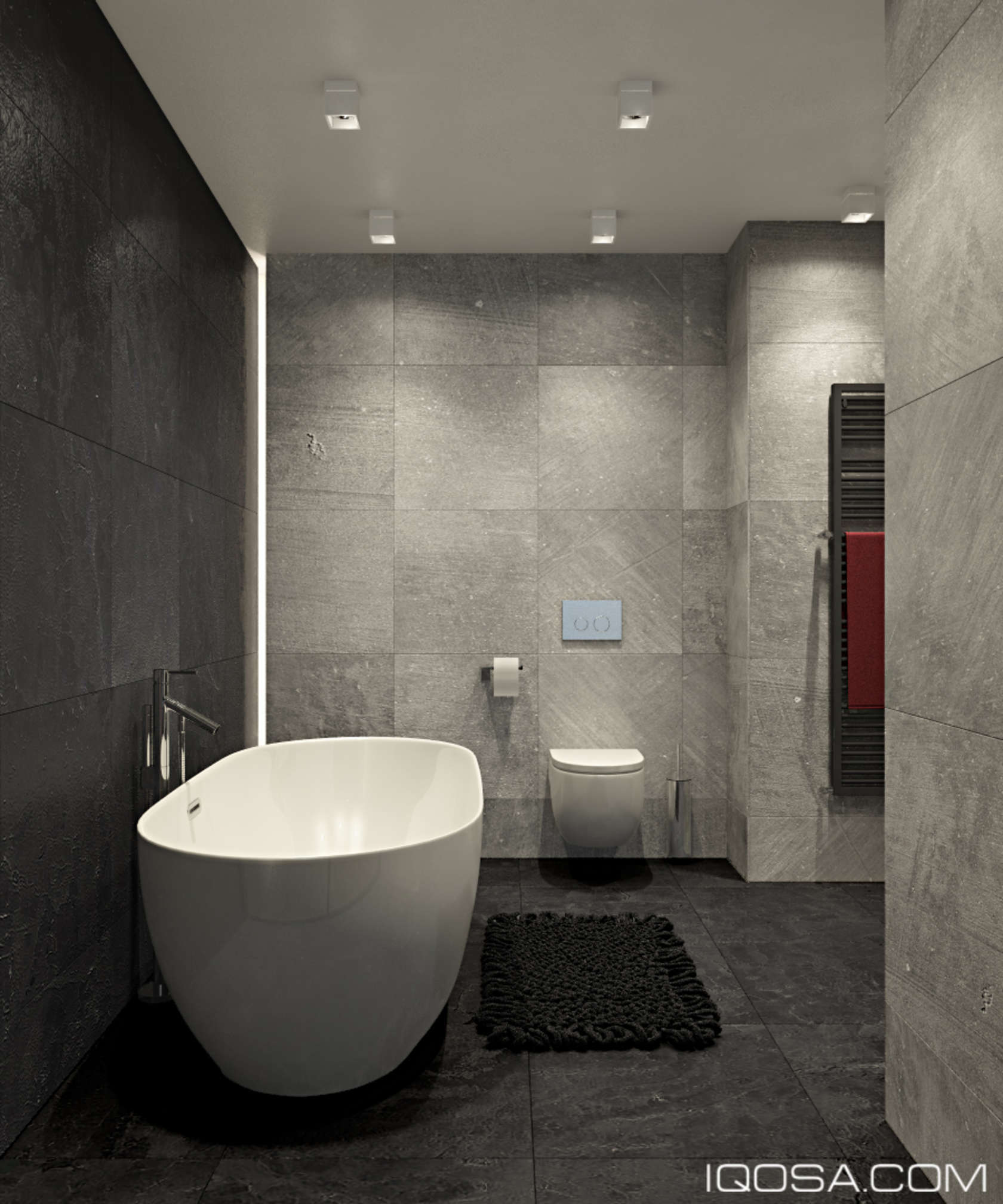 minimalist gray bathroom design