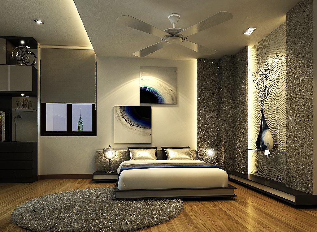 sparkling gray color bedroom 