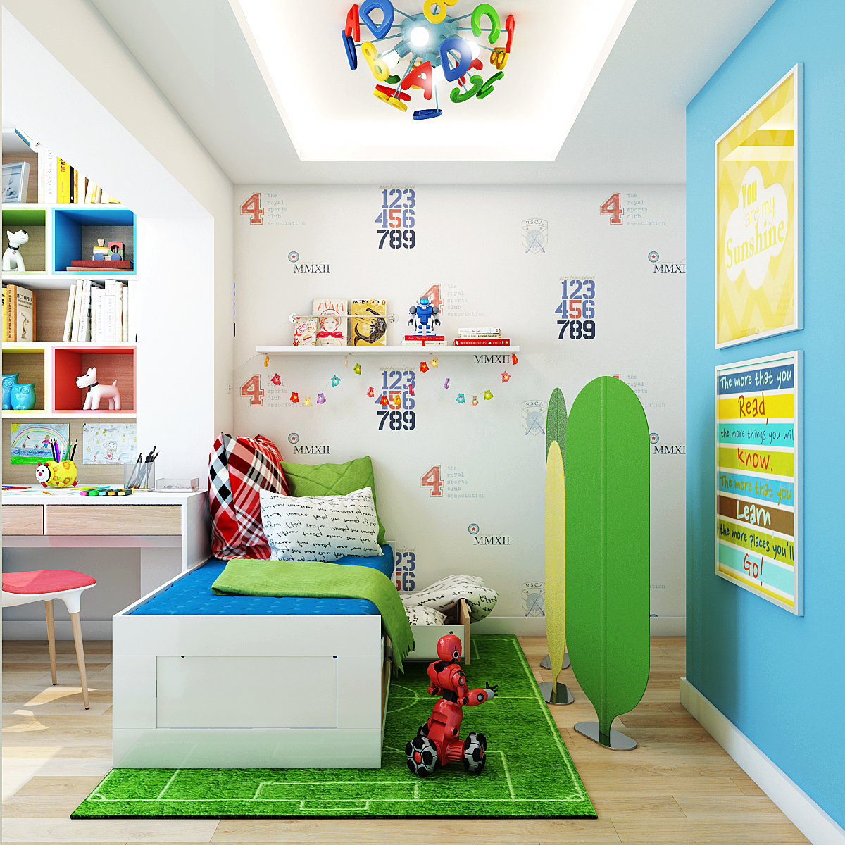 cheerful kids room design