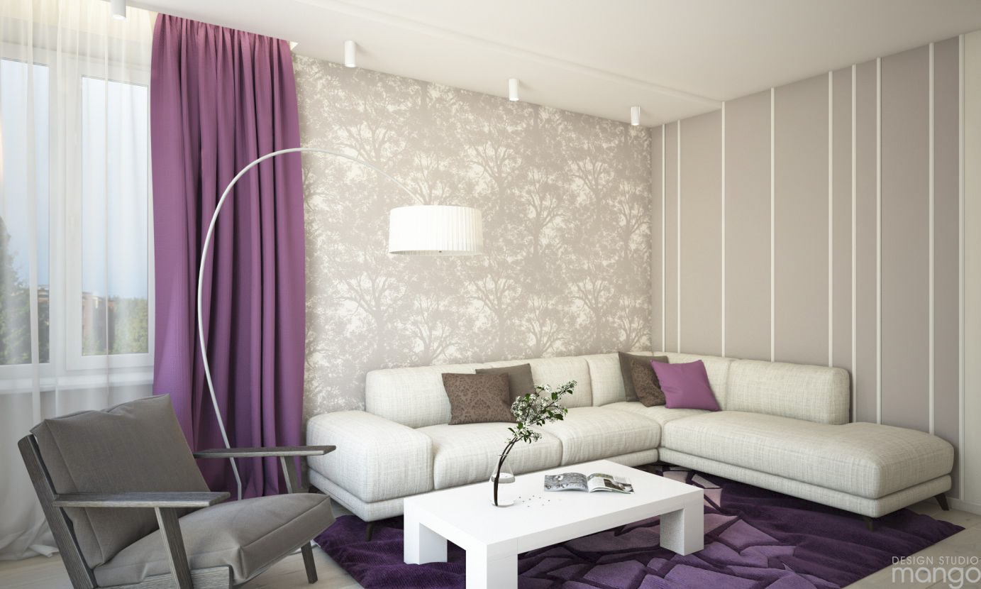 trendy wall living room design