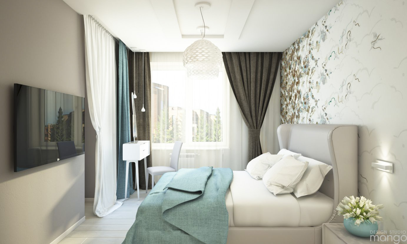 luxury blue interior bedroom