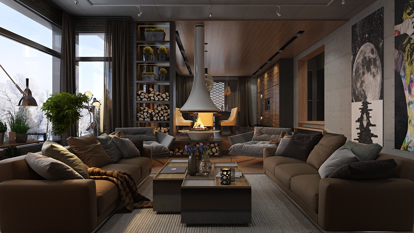 luxury decor brick living accent designs sequoia contemporary studio
