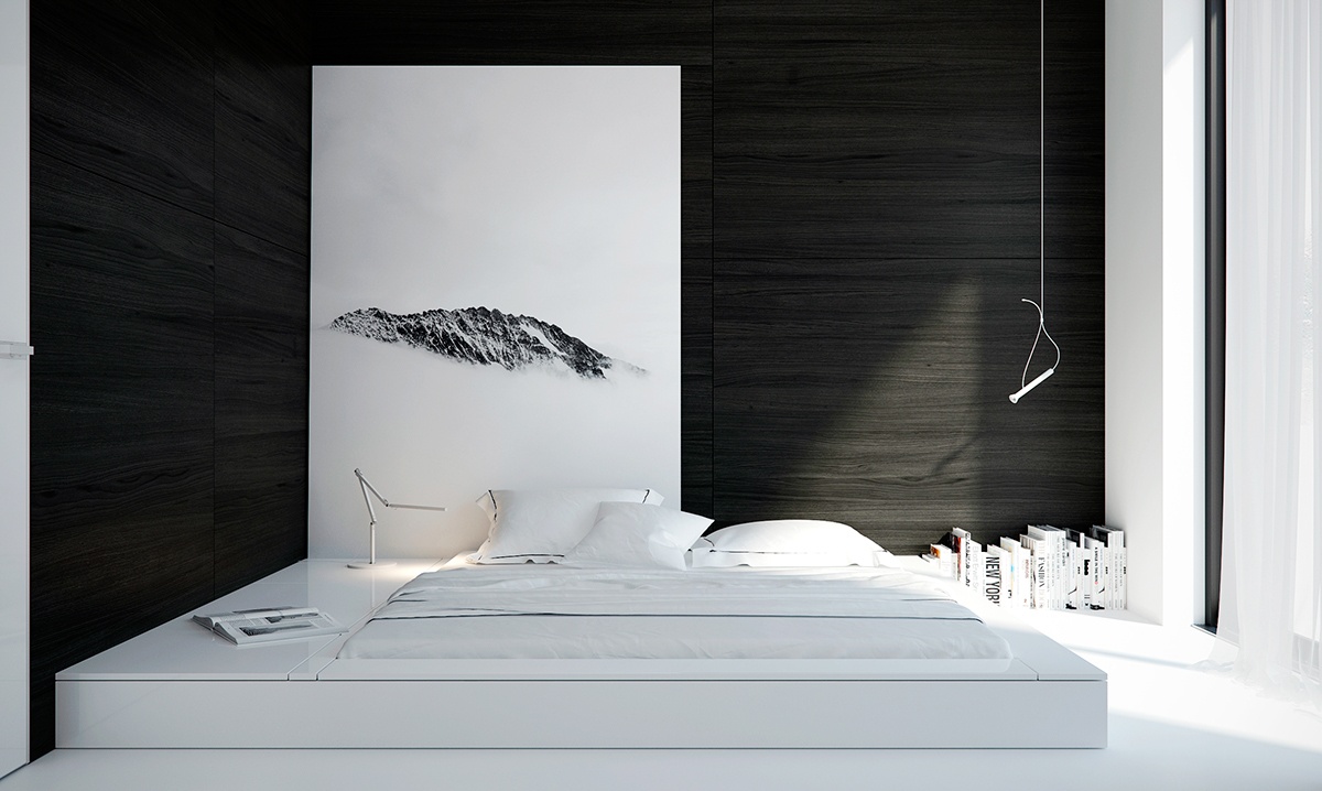awesome monochrome bedroom