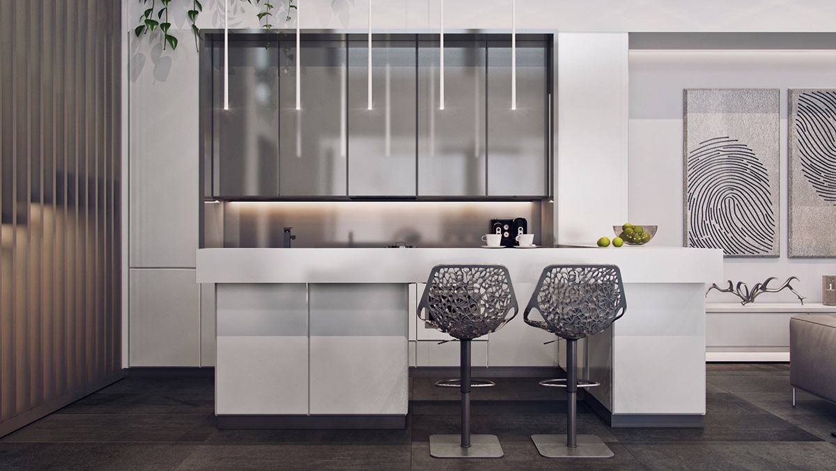 luxury gray kitchen design