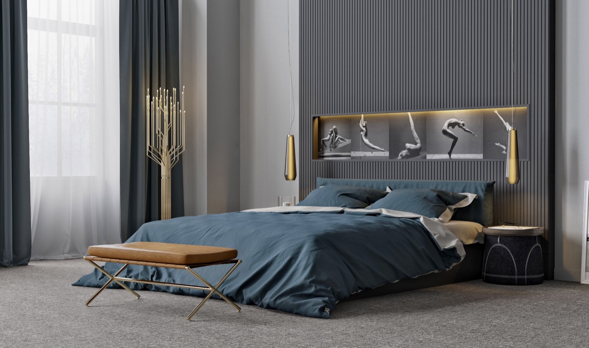 modern gray bedroom design