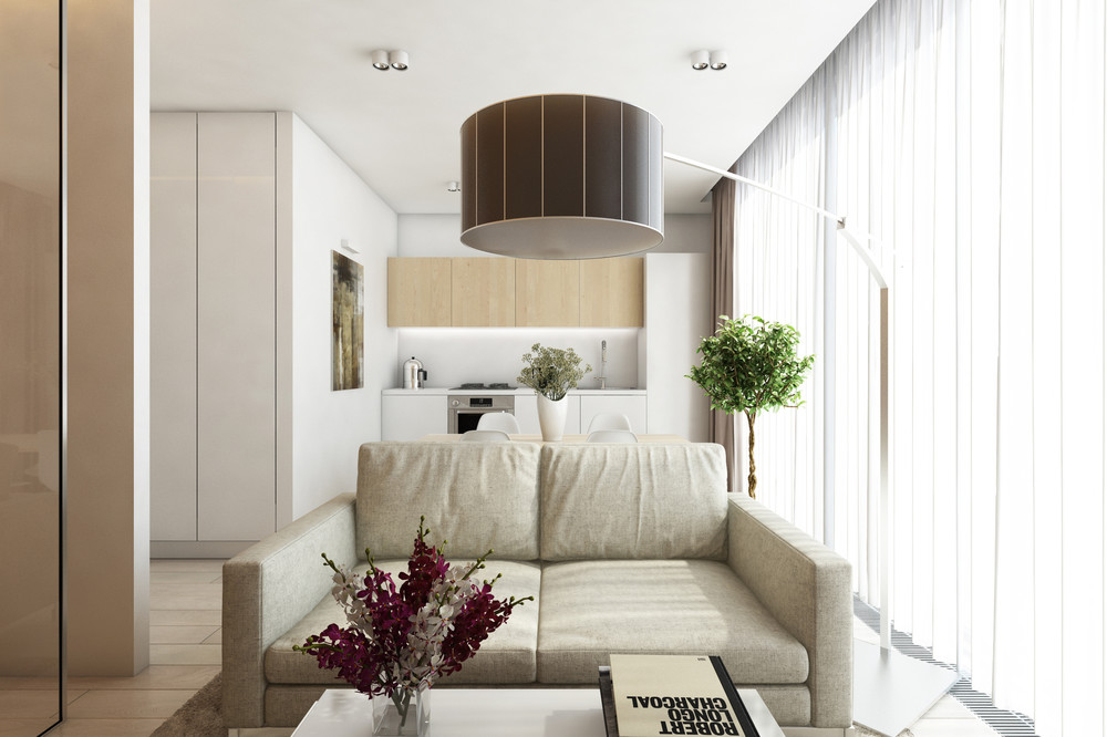 minimalist white living room design 