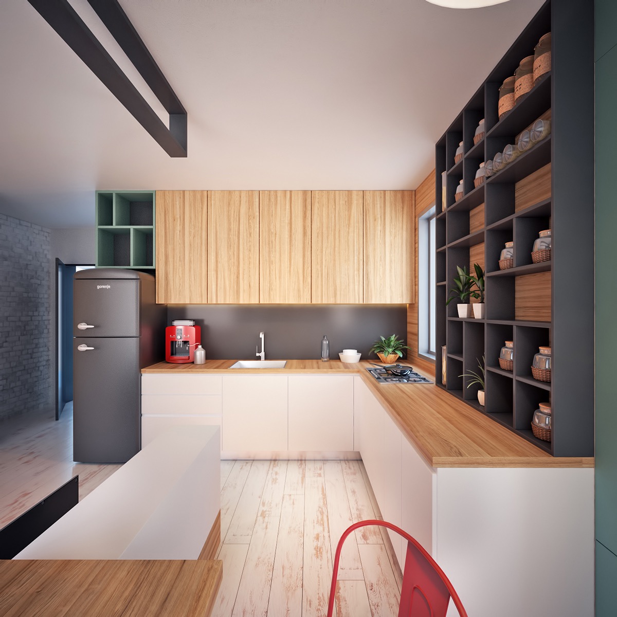 simple wooden kitchen design