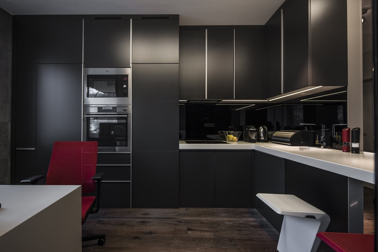 modern dark kitchen design