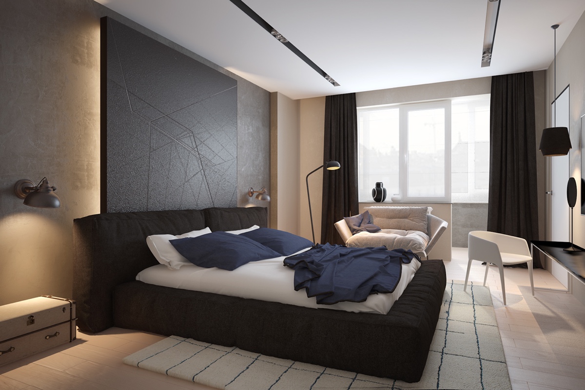 geometric-headboard-futon-bed-stylish-bedroom