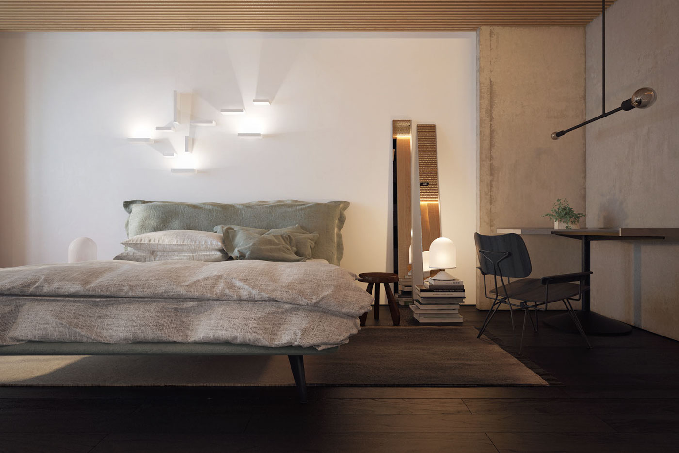 teal-duvet-bar-lights-inspired-bedroom