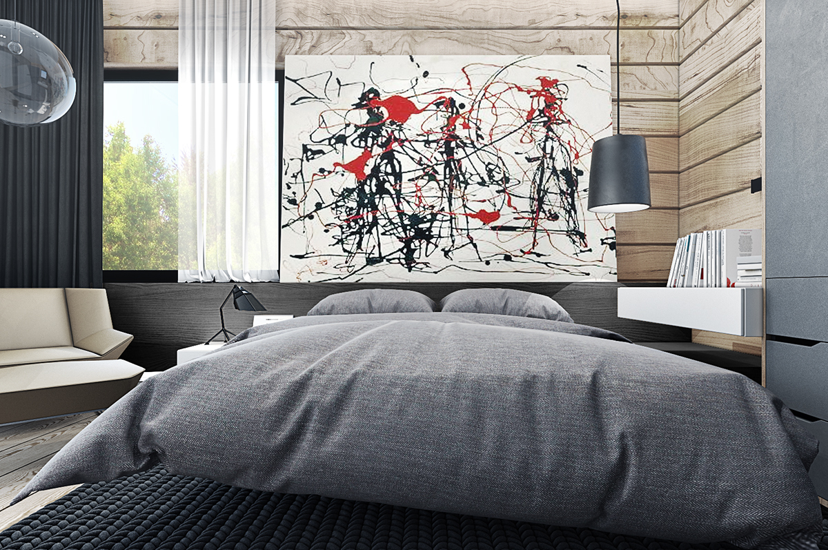 gray modern bedroom decor