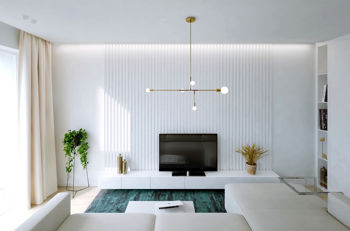 modern white living room design