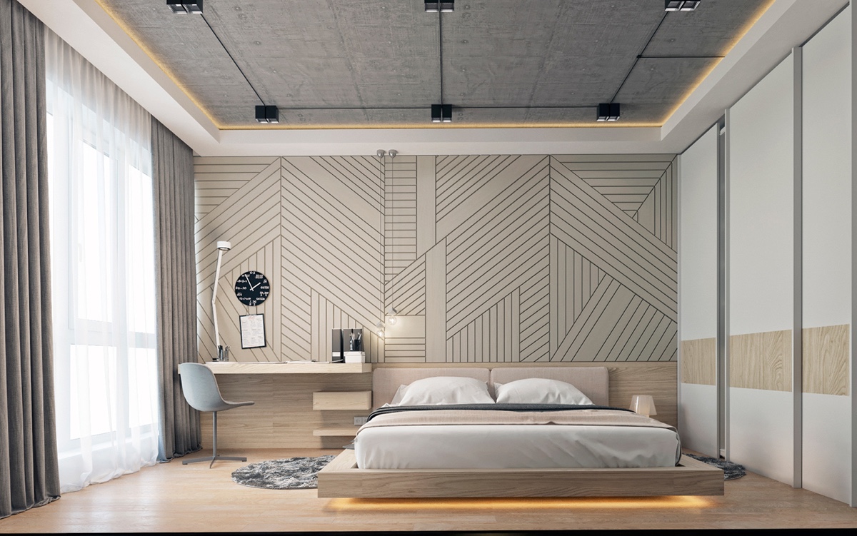 gorgeous wooden bedroom