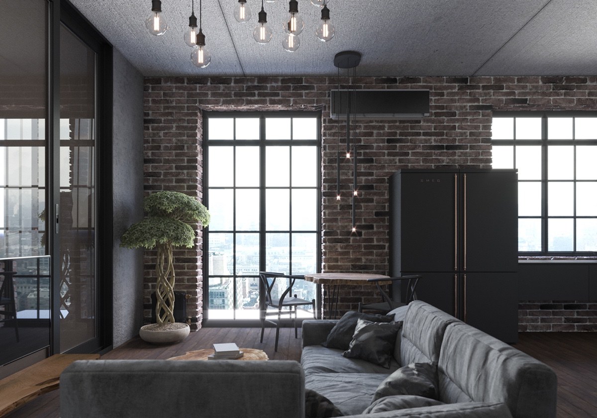 small gray living room design