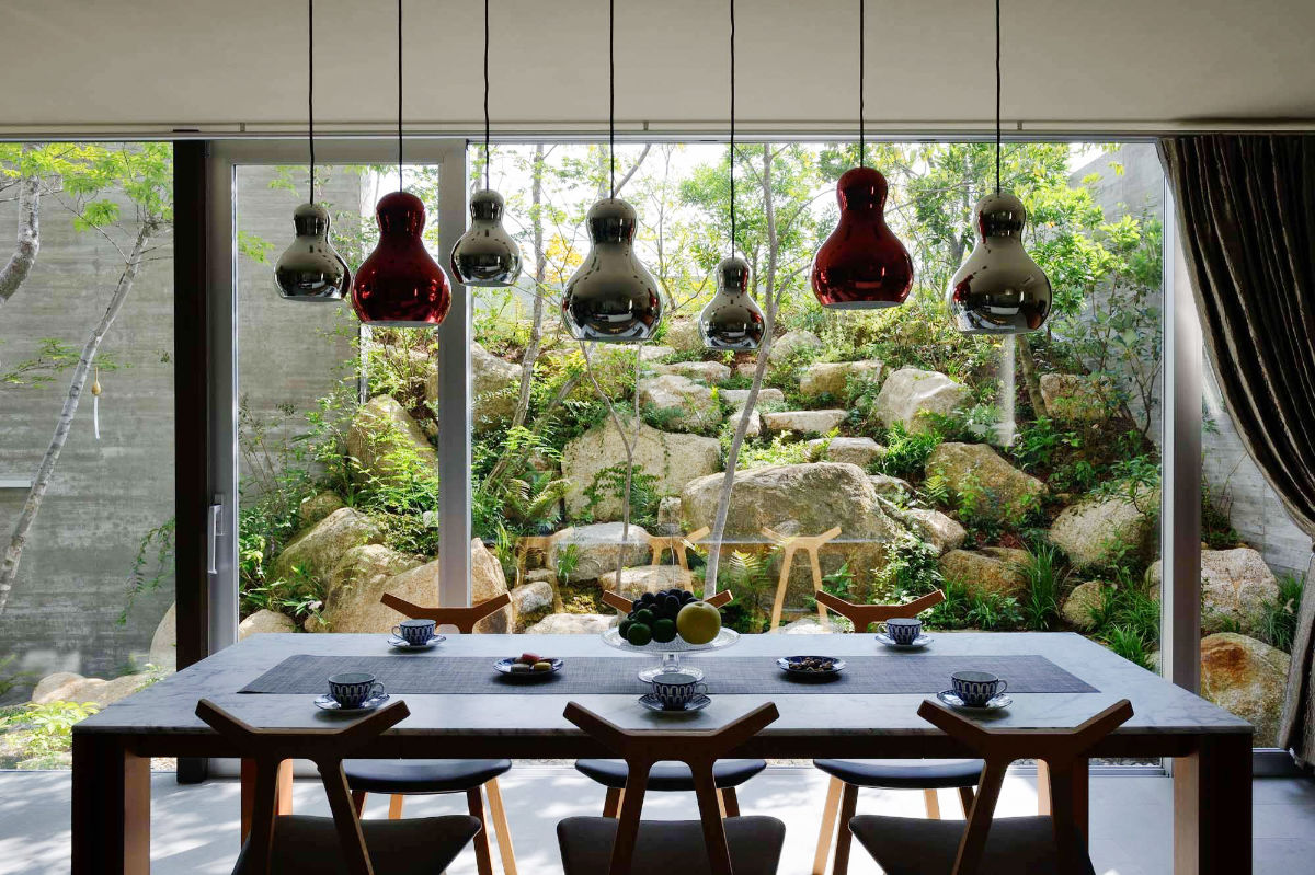 modern nature dining room