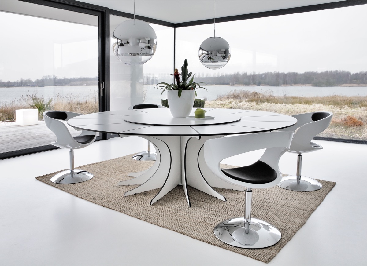 trendy dining room feature