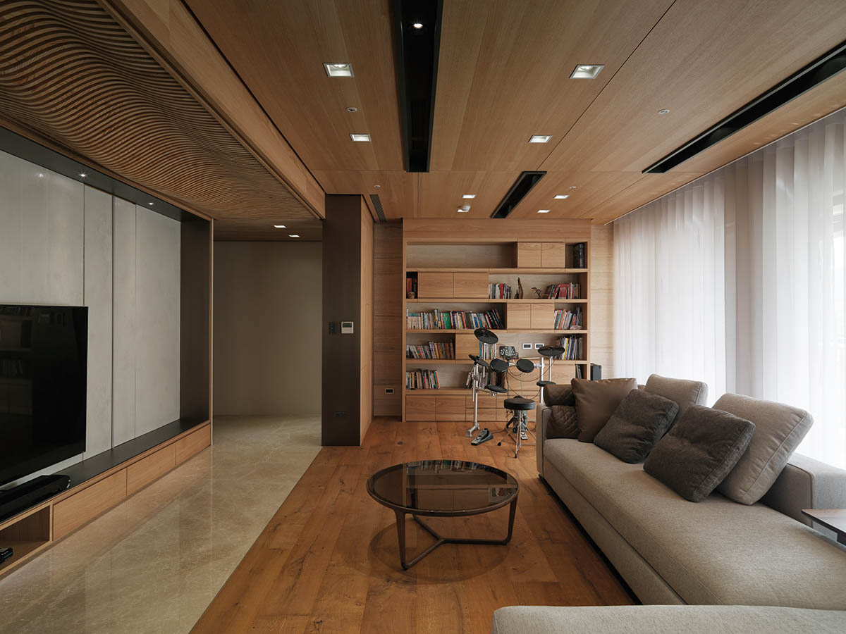 wooden living room design