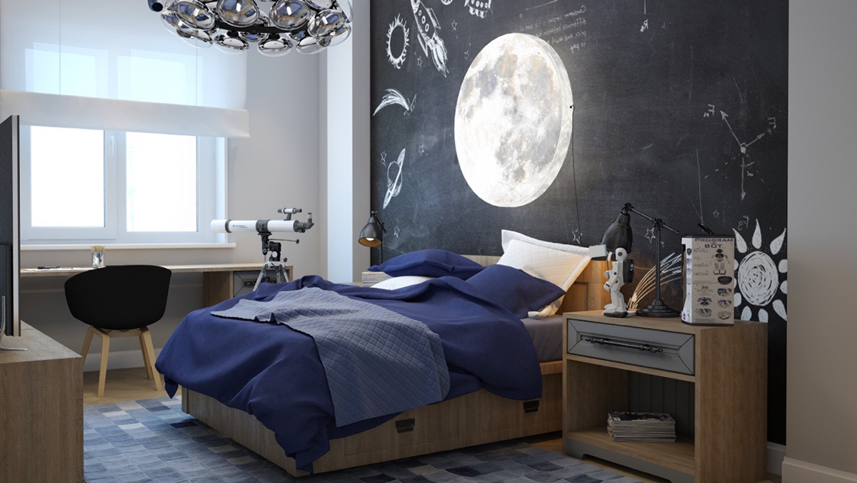 black-and-blue-bedroom