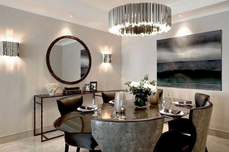 luxury dining with majestic chandelier