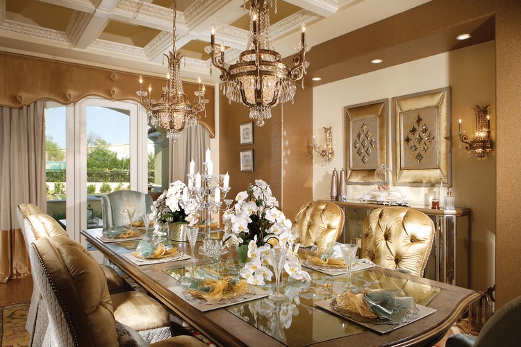 luxury gold dining concept