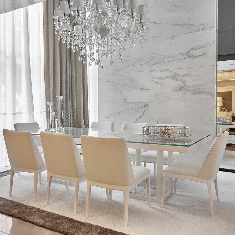 white luxury dining room design