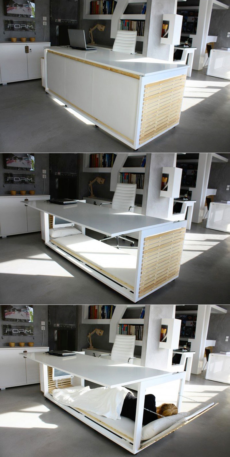 Creative Work desk with bed