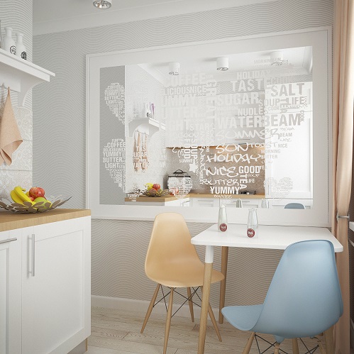 Kitchen Room Design In A Small Apartment