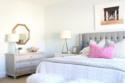 Take A Peek How Becki Owens Chooses Soft Pattern For Bedroom Design ...