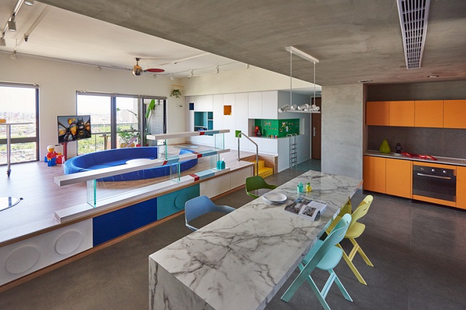 Colorful modern interior