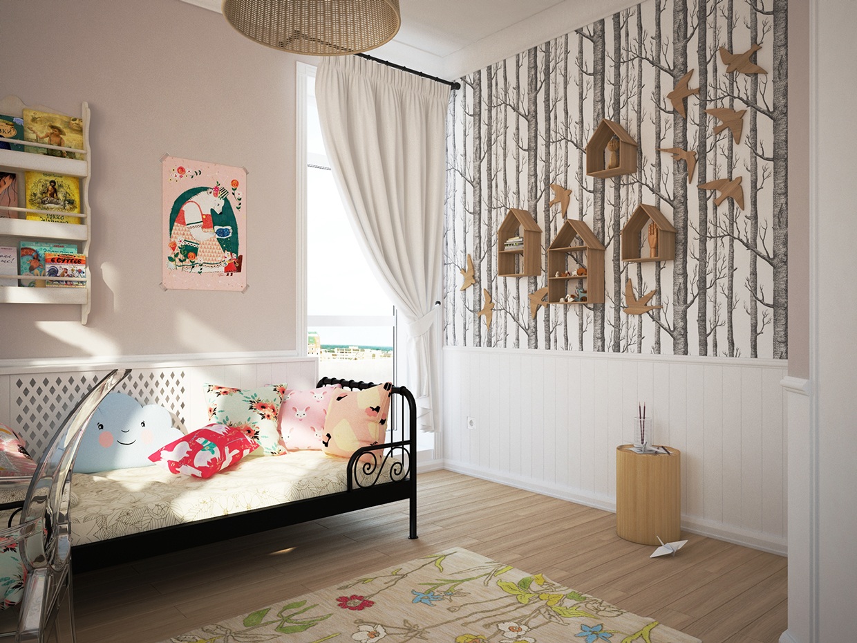 Cute girl's room decoration