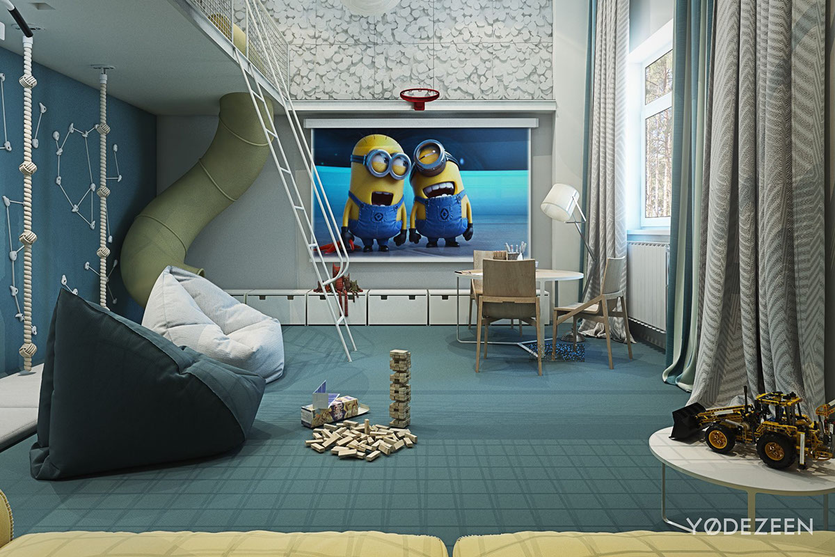 Adorable Apartment Design For Kids With Lots Of Funny Accents Roohome